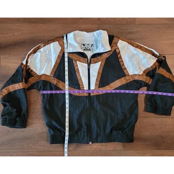 VTG SUNTERRA Petite Size M ? Windbreaker Nylon Jacket 90s NO TAG FLAW READ - Picture 2 of 16